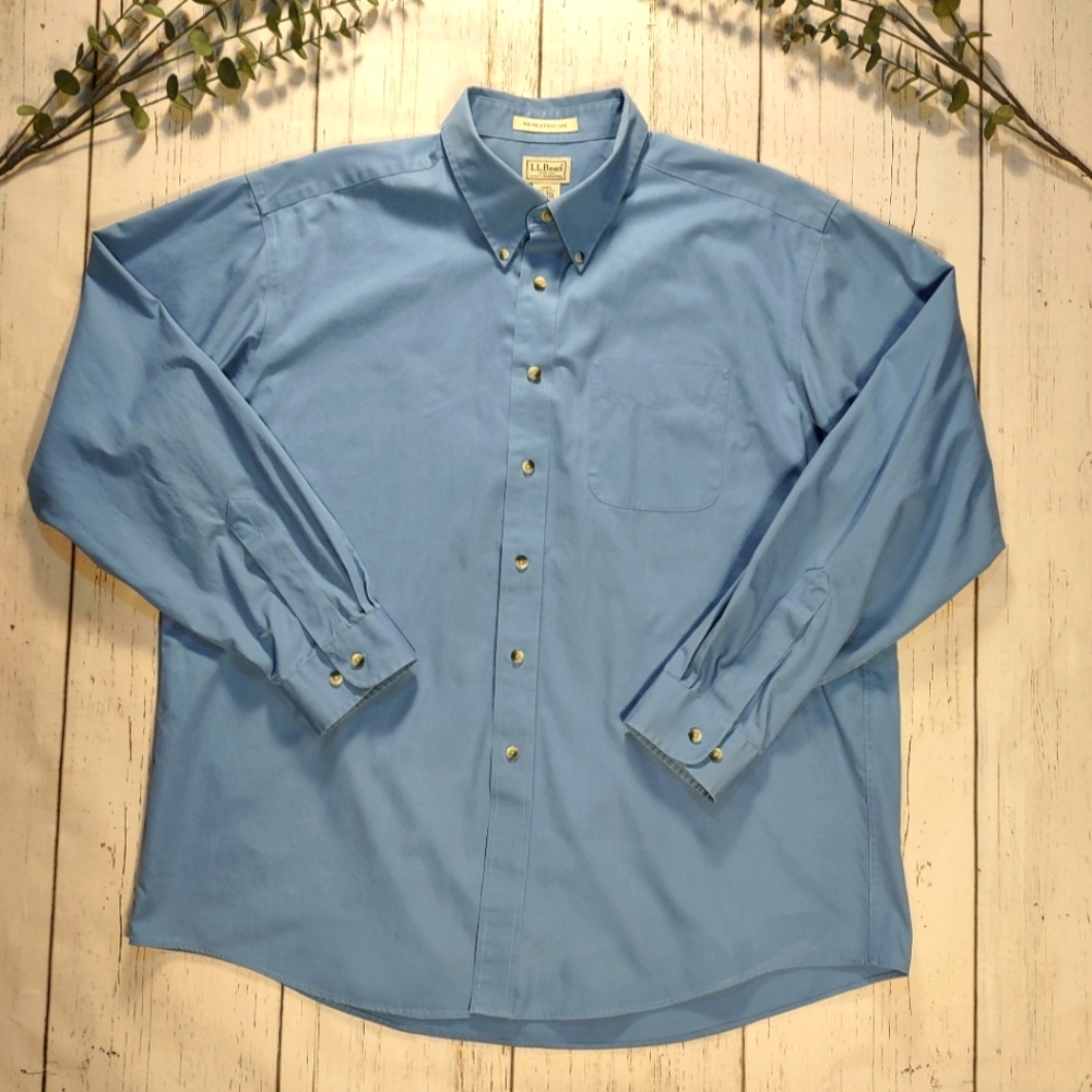 L.L. Bean Wrinkle Resistant Buttondown Shirt XL